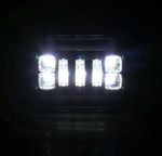 Jeep Truck Offroad 4"X6" Square High/Low Beam LED Headlight White DRL Waterproof