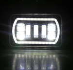 Jeep Truck Offroad 4"X6" Square High/Low Beam LED Headlight White DRL Waterproof