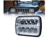 4 Pieces 7000 Evolution 5x7" CREE LED Headlight With High/Low Beam And DRL