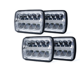 4 Pieces 7000 Evolution 5x7" CREE LED Headlight With High/Low Beam And DRL