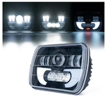 2 Pieces 7100 Evolution 5x7" CREE LED Headlight With High/Low Beam And DRL