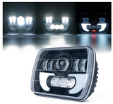 2 Pieces 7100 Evolution 5x7" CREE LED Headlight With High/Low Beam And DRL