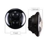 7 Inch 100W LED Headlights With White/White Halo Angel Eyes For 1997-2020 Jeep Wrangler JK/TJ/LJ/JL & Gladiator JT