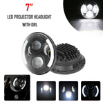 7 Inch 100W LED Headlights With White/White Halo Angel Eyes For 1997-2020 Jeep Wrangler JK/TJ/LJ/JL & Gladiator JT