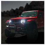 9" Round Dark Bat Series CREE LED Headlights With DRL For 2018+ Jeep Wrangler JL & Gladiator JT