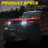 9" Round Dark Bat Series CREE LED Headlights With DRL For 2018+ Jeep Wrangler JL & Gladiator JT