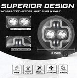 9" Round LED Halo High Low Beam Headlight With DRL Daytime Driving Lights Upgraded For 2018-2020 Jeep Wrangler JL And Jeep Gladiator JT