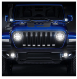 Upgraded LED Fog Light Compatible Assembly Kit For 2018-2020 Jeep Wrangler JL And Jeep Gladiator JT