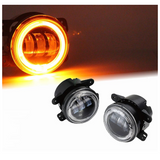 4" 60W CREE LED Fog Lights W/ Amber Halo Ring DRL