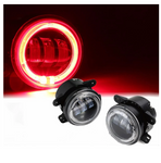 4 Inch 60W CREE LED Fog Lights W/ Red Halo Ring DRL