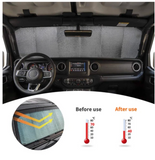 Windshield Sunshade For 2018 Jeep Wrangler JL