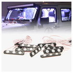 White 8 LED Rock Light Pods Truck Bed Lighting Kit W/ Switch