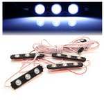 White 8 LED Rock Light Pods Truck Bed Lighting Kit W/ Switch