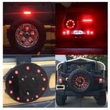 12.5" Spare Tire Wheel LED Brake Light For 1986-2018 Jeep YJ TJ JK Wrangler