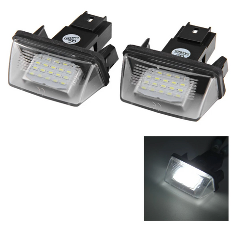 12V Number License Plate Light / Bulb With 18 LEDs White Light For Peugeot
