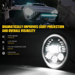 7" Prism Series 85W LED Headlights With DRL For 1997-2020 Jeep Wrangler JK/TJ/LJ/JL & Gladiator JT
