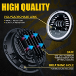 7" Prism Series 85W LED Headlights With DRL For 1997-2020 Jeep Wrangler JK/TJ/LJ/JL & Gladiator JT