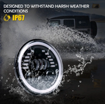 7" Prism Series 85W LED Headlights With DRL For 1997-2020 Jeep Wrangler JK/TJ/LJ/JL & Gladiator JT