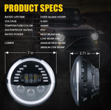 7" Prism Series 85W LED Headlights With DRL For 1997-2020 Jeep Wrangler JK/TJ/LJ/JL & Gladiator JT