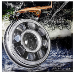 7'' Round LED Jeep Wrangler Headlights With Dual Halo DRL Turn Signal For Jeep JK/TJ/CJ/LJ