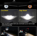 7'' Round LED Jeep Wrangler Headlights With Dual Halo DRL Turn Signal For Jeep JK/TJ/CJ/LJ