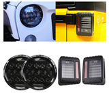 75W 7'' LED Headlight & Rear Brake Reverse Tail Light