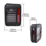 75W 7'' LED Headlight & Rear Brake Reverse Tail Light