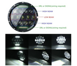 75W 7'' LED Headlight & Rear Brake Reverse Tail Light