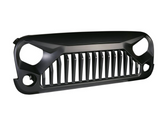 ABS Front Grill Matte Black Grille Hood Fit Jeep Wrangler JK 07-18