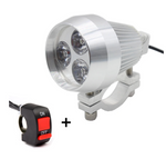 Aluminum LED Motorcycle Headlight Motorbike Driving Spot Head Light Lamp With Switch