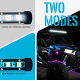 Aquatic Series 32" Single Row 150W LED Slim Light Bar With Blue Backlight