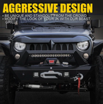 Beast Grille With Steel Mesh For 2007-2018 Jeep Wrangler JK