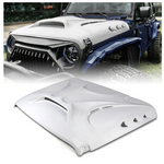 Beast Monster Fiberglass Hood With Open Air Scoop & Vents 2018 2019 2020 Jeep Wrangler JL/Gladiator JT