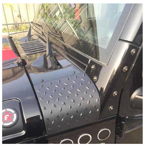 Black Diamond Plate Trim Cover For Jeep Wrangler 07-16