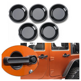 Black Door Handle Recess Guard Bowl Cover Trim For Jeep Wrangler 4 Door