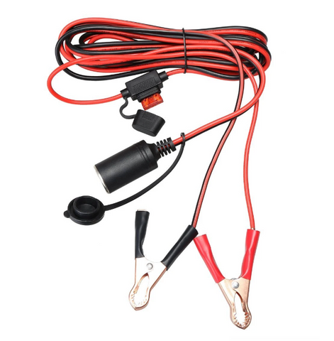 16AGW 12V Adapter Plug Clip-On Car Cigarette Lighter Socket Adapter 10 Feet Extension Cord