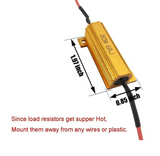 LED Load Resistor For LED Tail Light Bulbs And Turn Signals Warning & Blink Error Code