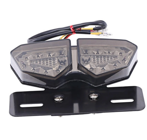 20 LEDs 12V Motorcycle Integrated Taillight Refit Brake Light Turn Signal Number Plate Lamp
