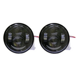2 x 4.65" 80W LED Headlight For Dyna Glide Fat Bob/Street
