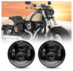 2 x 4.65" 80W LED Headlight For Dyna Glide Fat Bob/Street