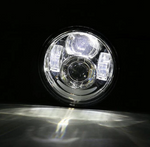 2 x 4.65" 80W LED Headlight For Dyna Glide Fat Bob/Street