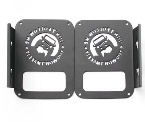 2x Don't Follow Me Jeep Tail Light Cover Guard
