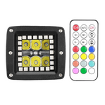 3" 18W CREE LED Work Light Bars Prebuit With RGB Halo Ring Spot Beam For Off-Road Truck Car ATV SUV Jeep Boat 4WD ATV Auxiliary Driving Lamp