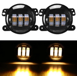 30W 4" Inch CREE LED Fog Light Yellow DRL For Jeep Wrangler 2007-2018