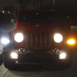36 SMD White/Amber Switchback & Sequential Dynamic Flash LED Turn Signal Light Kit For 2018+ Jeep Wrangler JL Sport