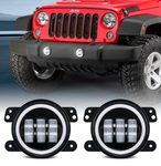 4 Inch 30W Cree LED Fog Light & Halo Angle Eyes For 07-18 Jeep Wrangler JK