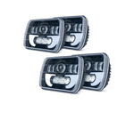 4 Piece 7100 Evolution 5x7" CREE LED Headlight With High/Low Beam And DRL
