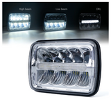 4 Pieces 7000 Evolution 5x7" CREE LED Headlight With High/Low Beam And DRL