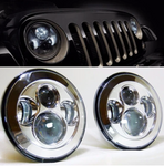 60W 7" Round CREE LED Projector Headlights & 4'' 30W Cree Power Fog Lamps