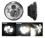 60W 7" Round CREE LED Projector Headlights & 4'' 30W Cree Power Fog Lamps